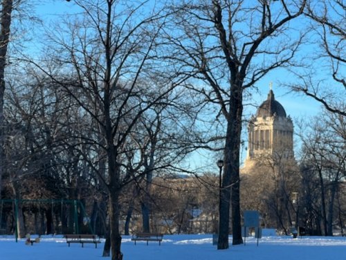 Legislative Building as seen from River Avenue